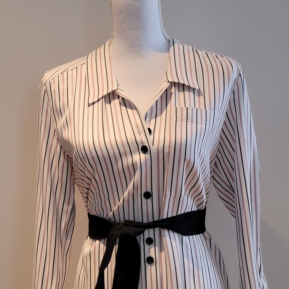 ❤️MAJE STRIPED SHIRT DRESS - Picture 4 of 12